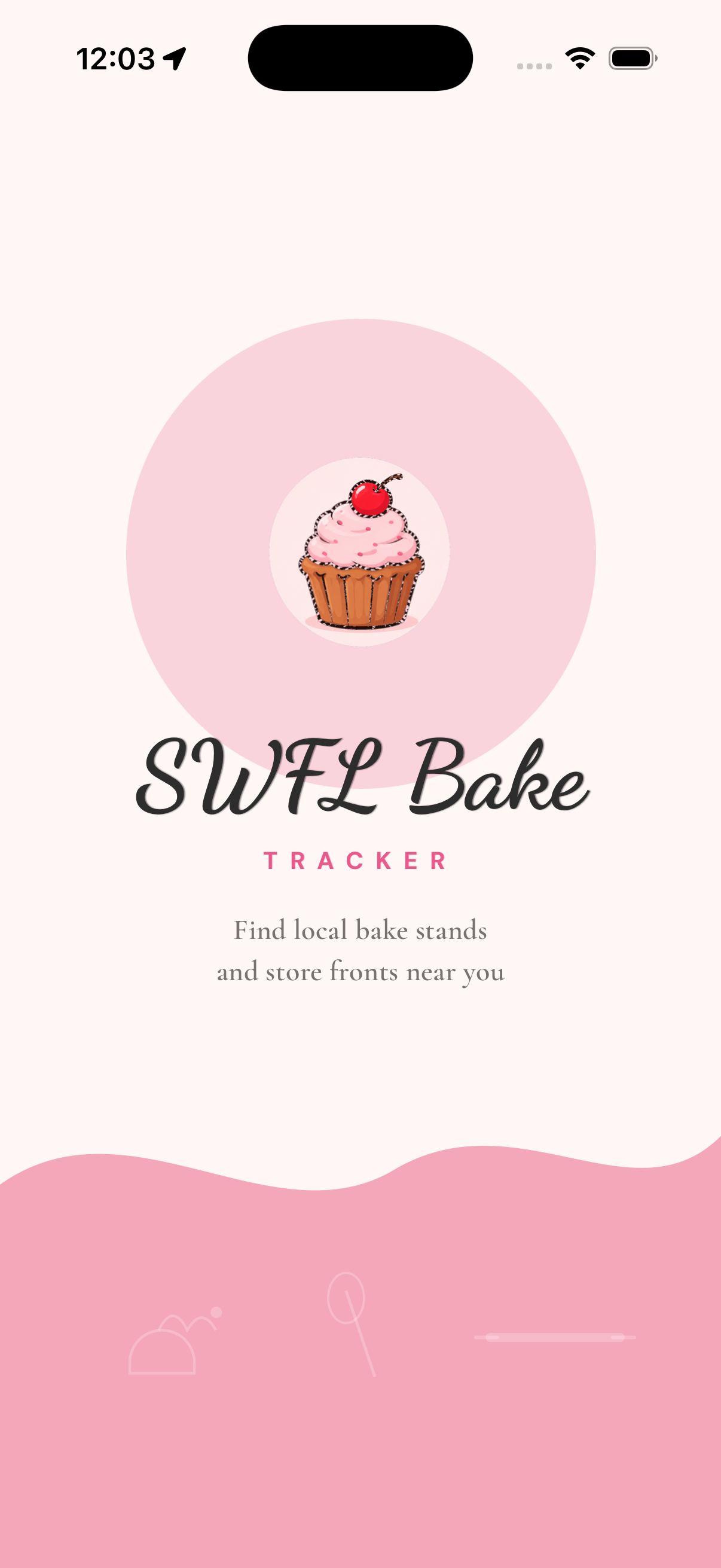 SWFL Bake Tracker splash screen